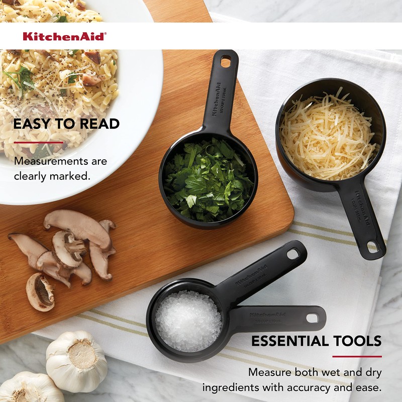 KitchenAid Universal Measuring Cup Set, 4-Piece, Black