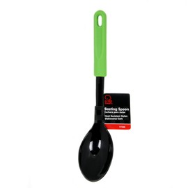 Chef Craft Basic Nylon Basting Spoon, 11.5 inch, Green/Black