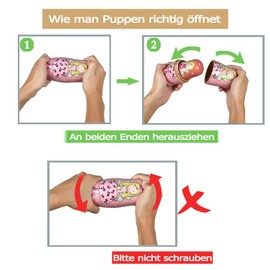 HYCLES Russian Matryoshka for Children Pack of 5 - Animals Dogs Matryoshka Wooden Toy from 3 Years Gift (Angel)