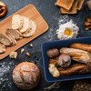 LIANYU Navy Blue Bread Box with Bamboo Cutting Board Lid,