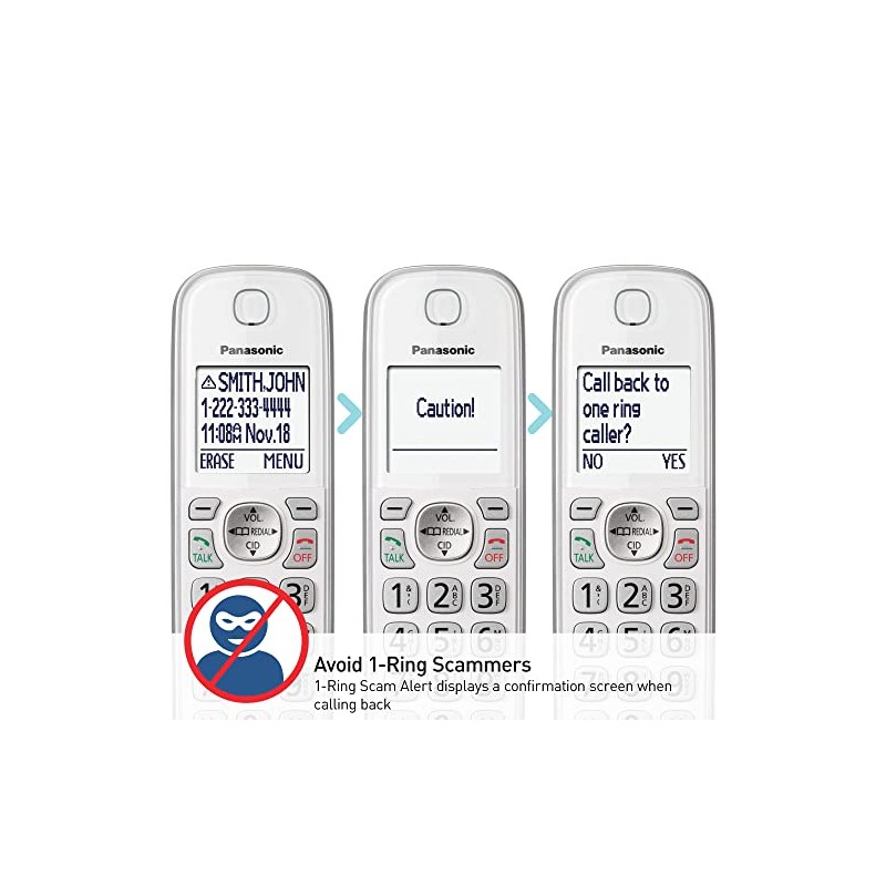 Panasonic - Teléfono inalámbrico con contestadora, Link2Cell Bluetooth, Asistente de
