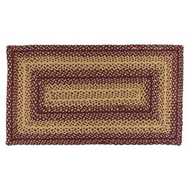 IHF Home Decor Vintage Star | Braided Rectangle Area Rugs for Office, Living Room, Porch, Dormitory | 100% Natural Accent Floor Carpet | Jute Fabric Mat Thick Multicolored - Diameter 36" x 60"