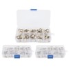 3 Boxes 150pcs Brooch Buttons White Rabbit Head Shape Detachable
