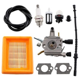 MCHNIC Carburettor with Air Filter Fuel Hose Petrol Filter Spark Plug for Stihl FS120 FS200 FS250 FS300 FS350, FS 120 200 250 300 350 Brush Cutter Trimmer 4134 120 0603