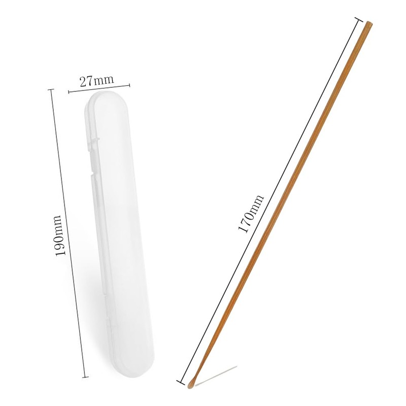 DFsucces Bamboo Ear Picks, Set of 2, 6.7 inches (17