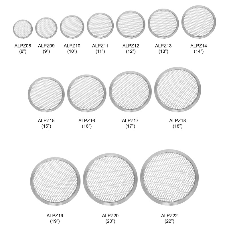 Thunder Group Seamless-Rim Aluminum Pizza Screen, 14 Inch