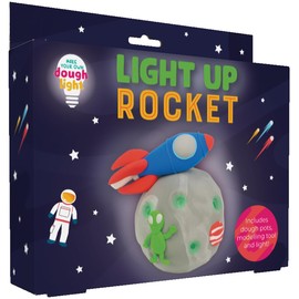 iscream Fizz Creations Make Your Own Light Up Mini Rocket Modeling Dough and Light Kit