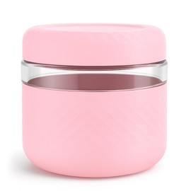 Cafezi 24 oz Glass Lunch Bowl Container with Lid | Leak & Spill Proof, BPA-Free, Microwave & Dishwasher Safe, Airtight Meal Prep & Food Storage Jar for Lunch, Salad, Soup, Overnight Oats, Stew, Yogurt