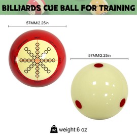 MoyanSuper Pool Cue Ball 2-1/4" Standard Size Billiard Cue Ball Replacement for Training