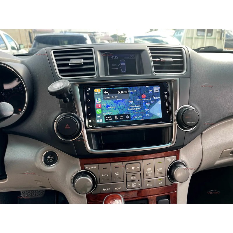 Vorally Radio de coche Android 14 para 2008-2013 Toyota Highlander