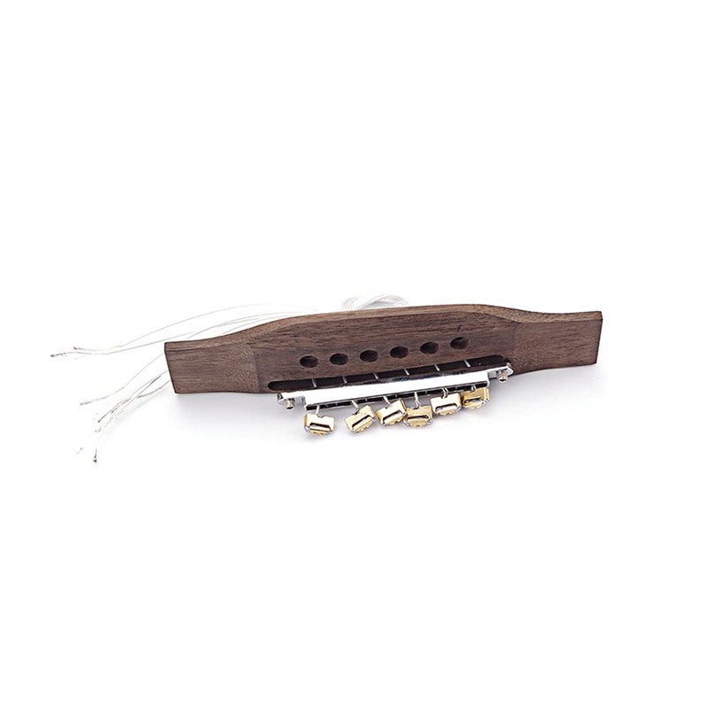 Alnicov Rosewood Guitar Bridge with Insert Piezo bridge Pickup for