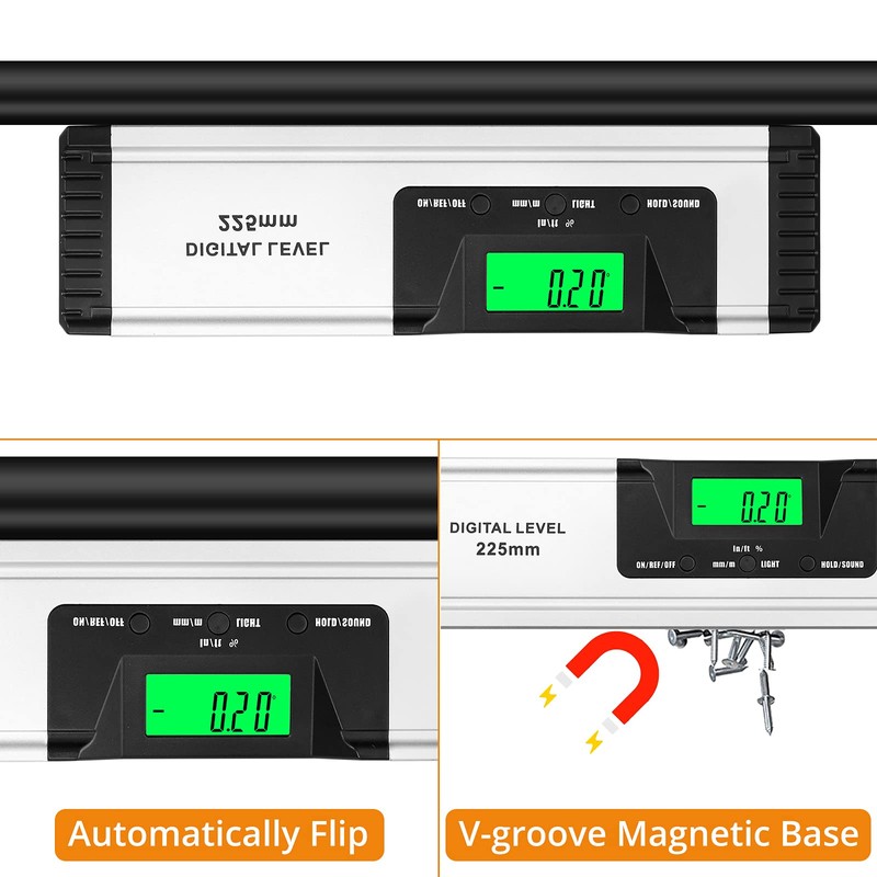 Neoteck 10 Inch Digital Level and Protractor with V-Groove Magnetic