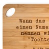 Mr. & Mrs. Panda Bambus - Schneidebrett Spruch Chaos Tochter