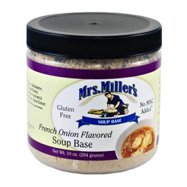 AmishTastes Mrs. Miller's French Onion Soup Base, Gluten Free, No MSG, 10 oz. (Pack of 4)