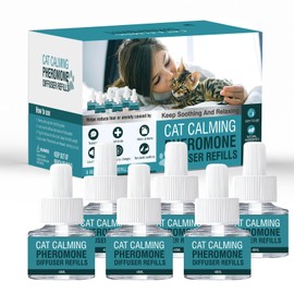 Cat Pheromones Calming Diffuser Refill 6 Pack Enhanced Pheromone Refills for Cats Relieve Anxiety Stress Reduce 48ml Refill Fits Common Diffusers Plug in