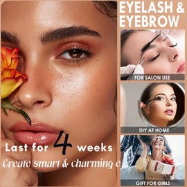 Lash Color Kit, Lasting for 4 Weeks Natural Black Eyelash & Eyebrow Color Kit, Voluminous Coloring for Lash and Brow with Gentle Ingredients, Safe & Easy to Use 7ml