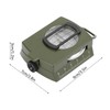 DC60‑2A Aluminium Alloy Foldable Multifunctional Luminous Compass Outdoor SuppliesArmy Green