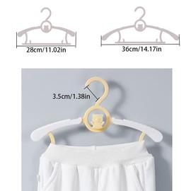 HGYZE Baby Clothes Hangers Children, Stackable Hangers + Hooks + Trouser Stand, Non-Slip Baby Clothes Hangers Children's Clothes Hangers for Children's Clothing, Wardrobe, Space Saving (Colour), Pack