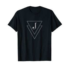 Letter J / Initial or Monogram J on Cool Geometric Triangles T-Shirt