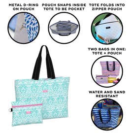SCOUT Plus 1 Foldable Travel Bag, 2 Bags in 1, Tote Folds into Zipper Pouch