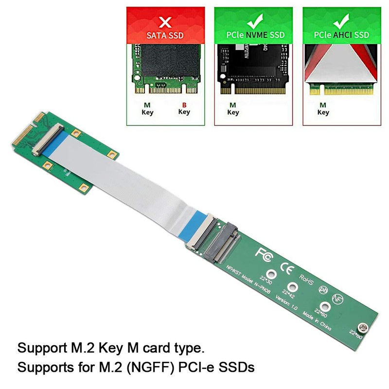 Mini PCI-E Adapter Card, Mini PCIE to NVMe M.2 NGFF