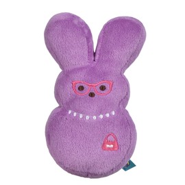 Peeps for Pets Bunny 6 Inch Purple Dress-Up Bunny Plush Dog Toy | Dog Chew Toy for All Dogs with Pearl Necklace | Small Dog Toy Made from Soft Plush Fabric
