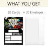 XZMBQ Truck Birthday Party Invitations–Smash&Crash–20 invitation Cards 4"x6" with Envelopes
