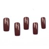Semi Cured Gel Nail Strips (Wine Red)-22 PCS Gel Nail