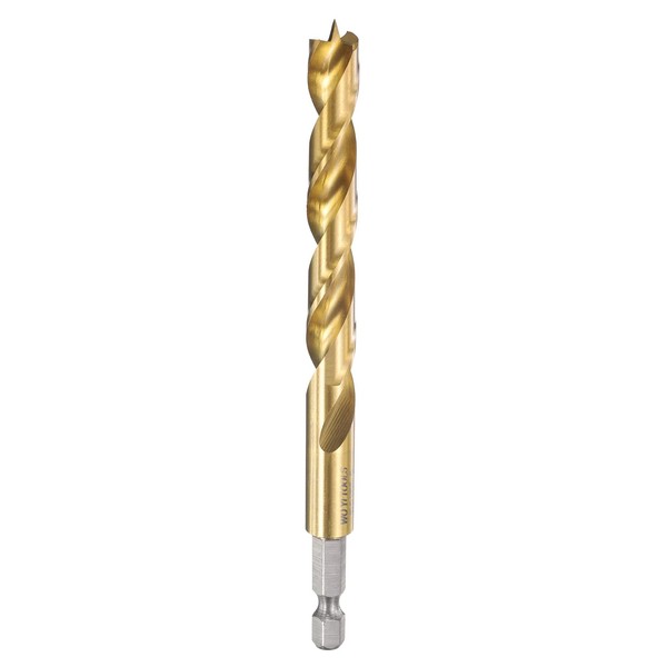 sourcing map Brad Point Drill Bits 10mm(13/32") Dia 1/4" Hex