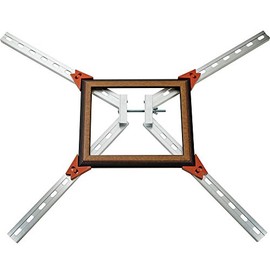 Frame Corner Clamps for Woodworking Kit - Clamping Square Tightens Four Corners for Easy Use – Self Squaring, Adjustable Corner Square Clamp Kit Includes Extruded Aluminum Rail, Joiners, & More