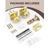 Tinewa 1 Pack Gold Interior Privacy Door Knob with Lock,