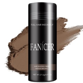 Hair Fibres, Long-Lasting Hair Fibre for Women and Men, Hair Powder for Fine Hair, Hair Powder, Hairline Repair & Conceals Instant Hair Loss, Cover Thinning Hair (Medium Brown)