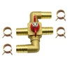 Solid Brass 3/4 Inch Heater Control Valve, 4-way Automobile Heating