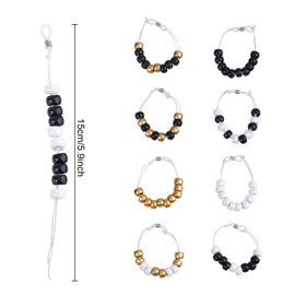 DELORIGIN 8pcs 8 Style Golf Counter Beads Golf Beads Count Stroke Score Counter Golf Stroke Counter Bracelets Golf Beads to Count Strokes for Novice Golf Elderly to Remember Scores