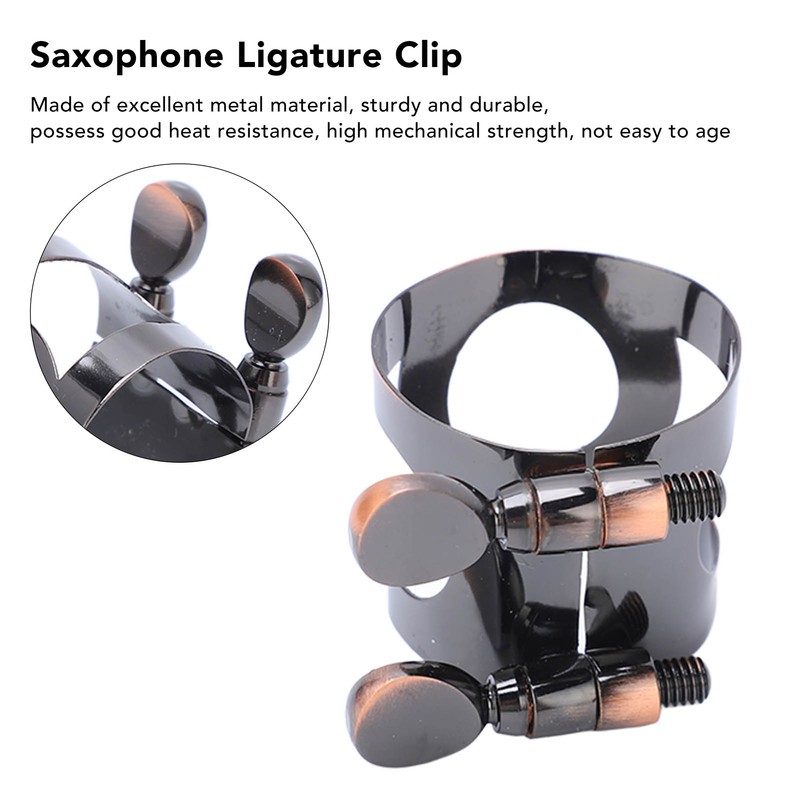 Saxophone Ligature Mouthpiece Fastener Sax Metal Clip Musical Instrument Accessories