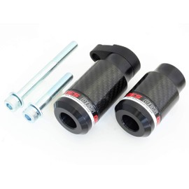 OES Accessories Brand Carbon Frame Sliders Compatibility for 2005 2006 Kawasaki Ninja ZX6R ZX6RR 636 No Cut (Red)