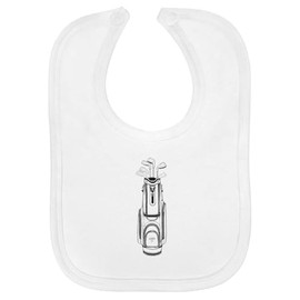 Azeeda 'Golf Bag Filled with Clubs' Soft Cotton Baby Bib (BI00059105)