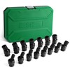 SK 1/2" Drive Universal Swivel Impact Socket Set, Metric Socket