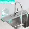 24 Inch Longer Faucet Mat for Kitchen Sink [5°Slope Fast
