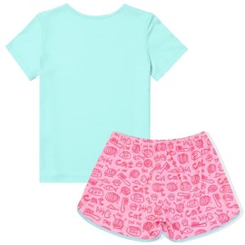 Cat Pjs Matching Dolls&Girls Pajama Sets Cotton Sleep Shirt for American Girls,Size 6 7