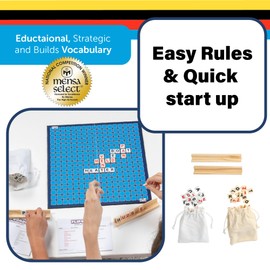 Flip Words, Fun Exciting New Twist On Classic Word Board Games, Challenging 2 Player Crossword Game - A Mensa Mind Games Recommended Game