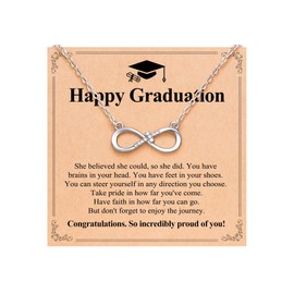 PINKDODO Grad Graduation Gifts for Her 2024 University College High School Graduation Gifts Ideas for Her Girls Class of 2024 Graduation Decorations Cross Necklace Women