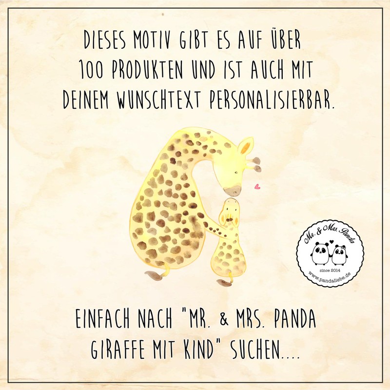 Mr. & Mrs. Panda Personalisiertes Deko Schild Giraffe Kind DIN