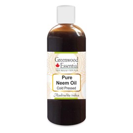Greenwood Essential Pure Neem Oil (Azadirachta Indica) Natural Therapeutic Quality Cold Pressed 200 ml (6.76 oz)