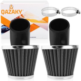 QAZAKY 2PCS 35mm Filter 45 Degree Angled Compatible with 50cc 70cc 90cc 110cc 125cc 2-stroke 4-stroke Engine ATV Quad Scooter Go Kart Moped Pit Dirt Pocket Mini Bike 34mm 36mm