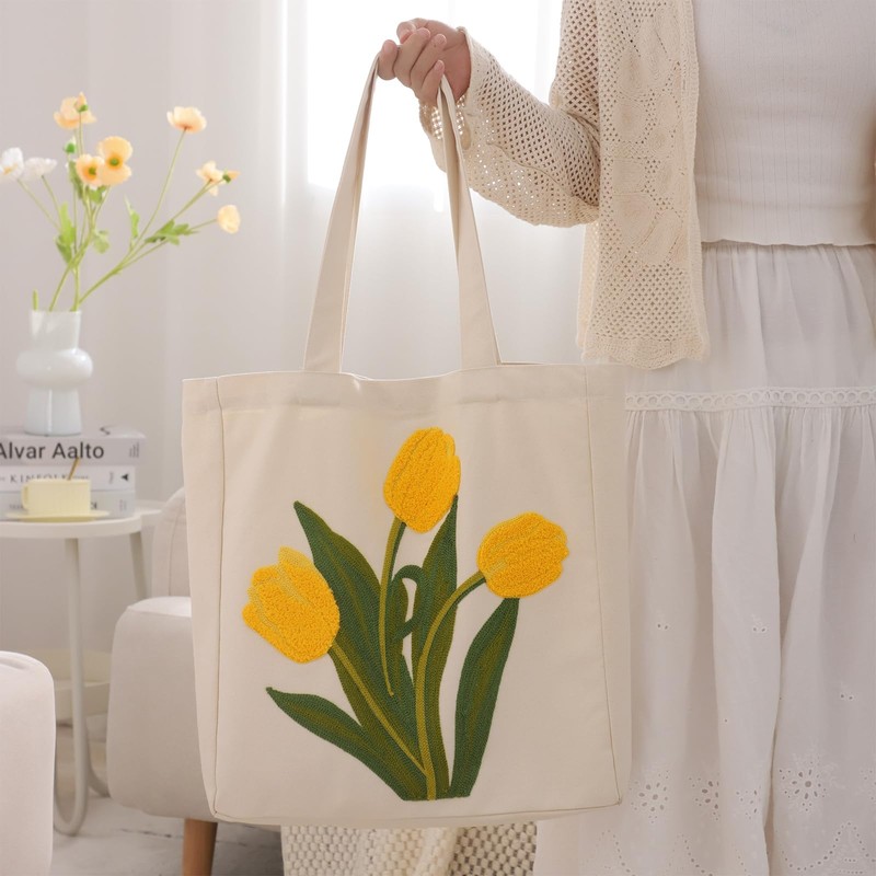 Perseverance Trade - Bolsa de lona con bordado estético para