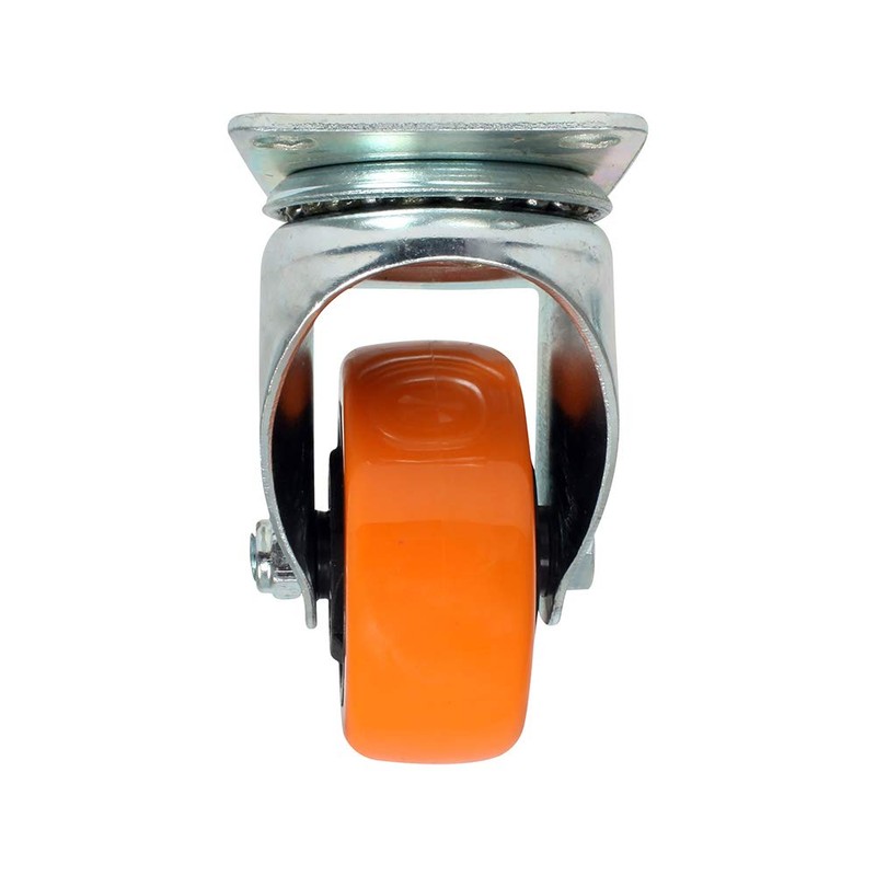 DOGOTULS ZF5112 Rodaja de PVC Naranja Giratoria con Placa 2"
