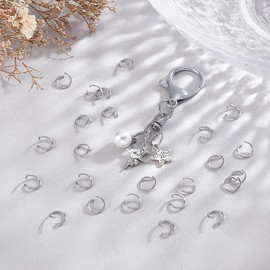 UNICRAFTALE 1000 Stück Offene Biegeringe 9mm Edelstahl Biegeringe Runde Ringe Schlüsselanhängerringe Metallverbindungsringe Für Die Schmuckherstellung Für Ohrringe Armbänder Halsketten Und Anhänger
