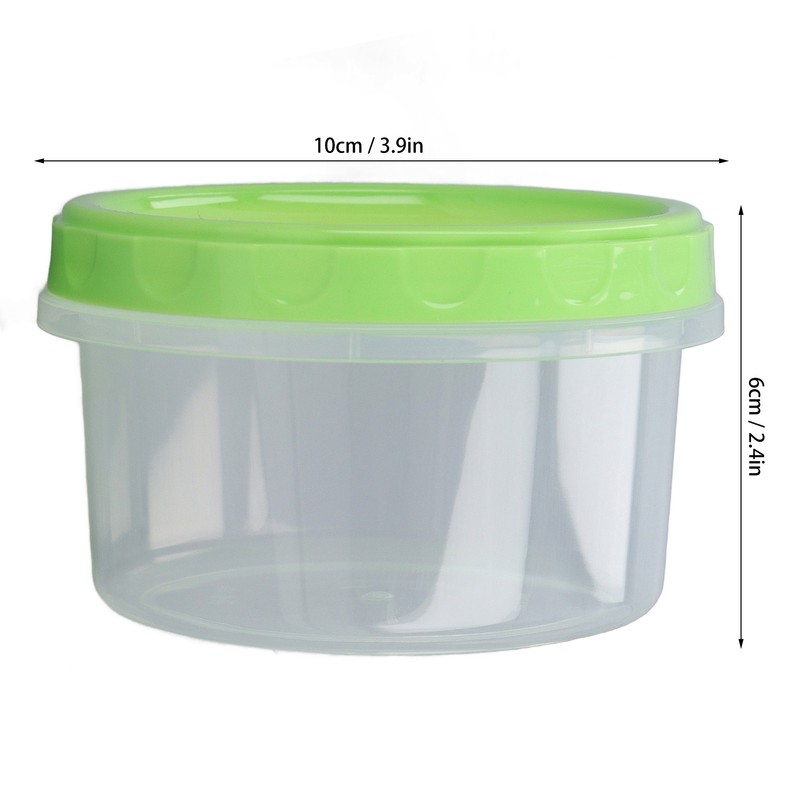 12 Sets 1 Cup Containers 8oz Stackable Reusable Round Plastic