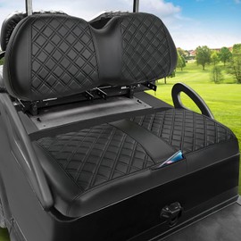 MOSNAI Club Car Precedent Seat Covers, Golf Cart Seat Covers for Club Car Precedent OEM Ordinary Seat, Front Seat Cover with Concave and Convex Design, Thick Vinyl Leather Comfortable/Easy to Clean